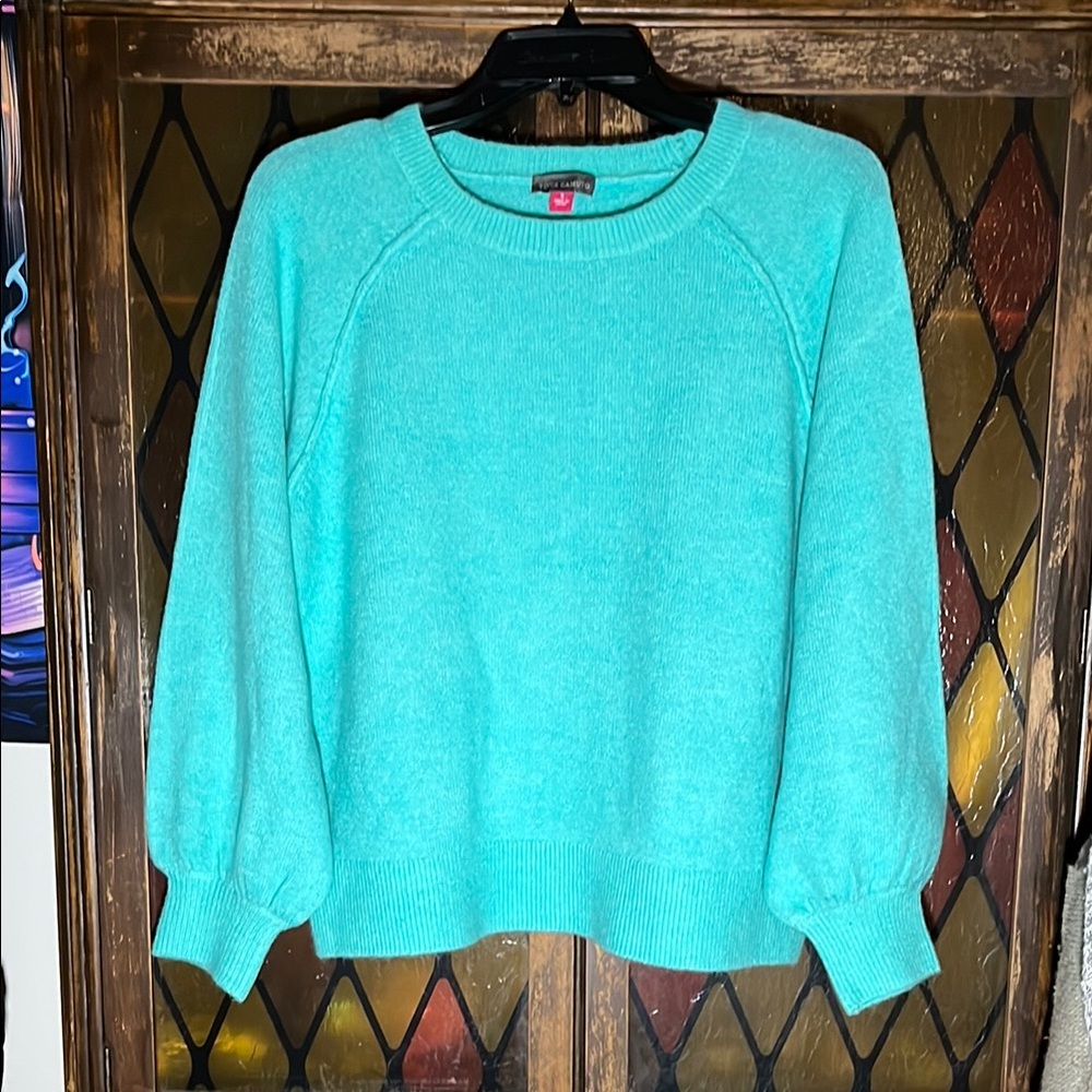 Vince Camuto Seafoam Green Crew Neck Sweater